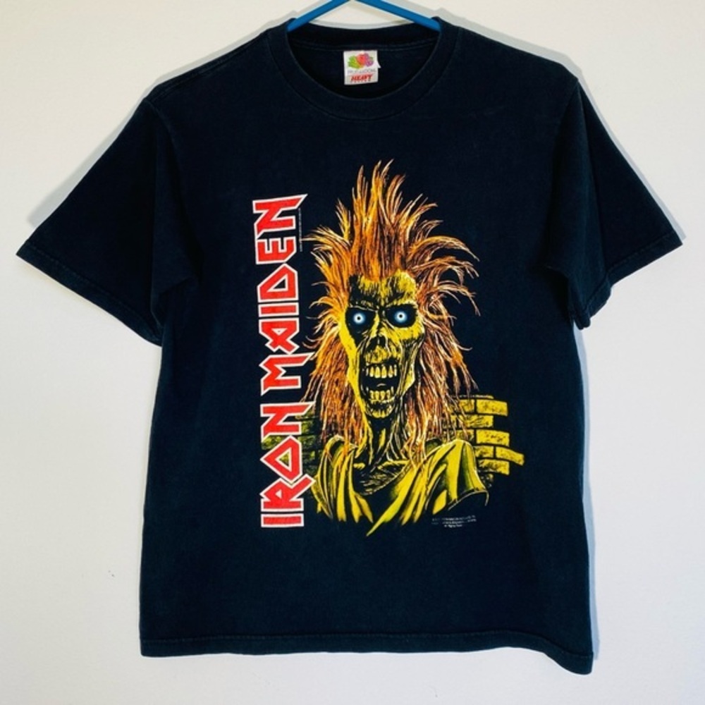 Iron Maiden T Shirt Graphic Band Tee 2004 Heavy Metal Skull Skeleton
